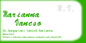 marianna vancso business card